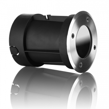 Premium LED Bodeneinbaustrahler Edelstahl Auenleuchte durchschleifbar IP65 GU10-230V (Rund)