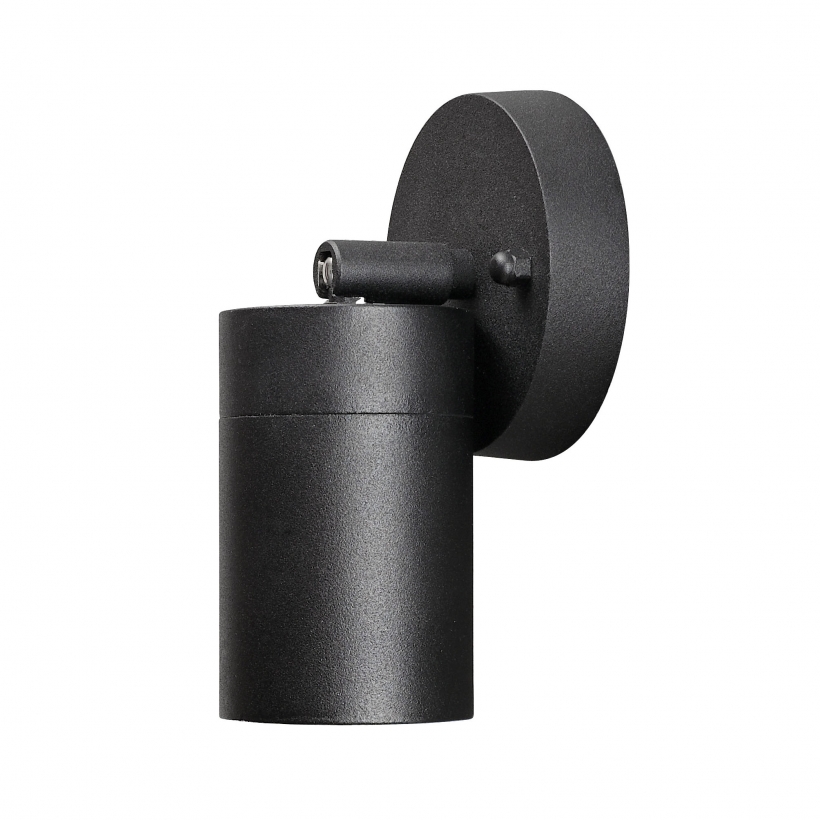 LED Wandleuchte SPOT Außenleuchte, 1-Flammig, Alu, Schwarz, mit GU10