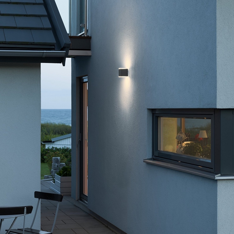 LED Wandleuchte Kubus Anthrazit Außenleuchte IP54 - LEDHAGEN Leuchten