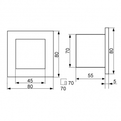LED Aussen Wandeinbauleuchte outdoor Edelstahl Wandeinbaustrahler Treppenlicht mit Unterputzkasten Form:WB30 IP65 230V warmwei