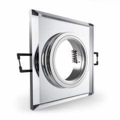LED Glas Einbaustrahler quadratisch klar