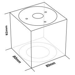LED Aufbaustrahler aufputz schwenkbar quadratisch Aluminium wei GU10-230V #WF7