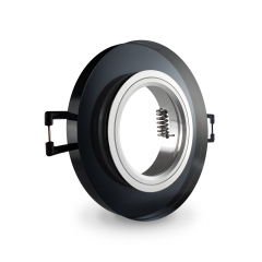 LED Glas Einbaustrahler rund schwarz
