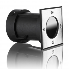 Premium LED Bodeneinbaustrahler Edelstahl Auenleuchte durchschleifbar IP65 GU10-230V (Quad)