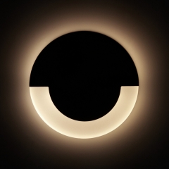 LED Set Wandeinbaustrahler warmwei flach Satinglas rund inkl. Unterputzdose und Trafo fr 230V WB5