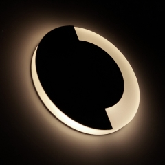 LED Set Wandeinbaustrahler warmwei flach Satinglas rund inkl. Unterputzdose und Trafo fr 230V WB5