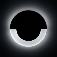 LED Set Wandeinbaustrahler kaltwei flach Satinglas rund inkl. Unterputzdose und Trafo fr 230V WB6