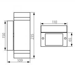 LED Wandleuchte, Wandlampe, Auenleuchte, Aluminium, 2-Flammig, grau, GU10-230V, (Form:W51)