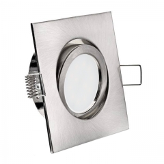LED Einbaustrahler quadratisch schwenkbar Edelstahl gebrstet