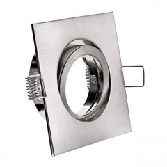 LED Einbaustrahler quadratisch schwenkbar Edelstahl gebrstet