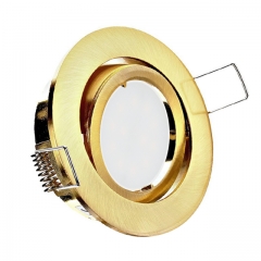 LED Einbaustrahler rund schwenkbar Gold Messing Optik