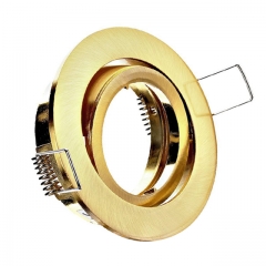 LED Einbaustrahler rund schwenkbar Gold Messing Optik
