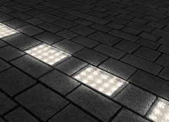 LED Pflasterstein Bodenleuchte Gartenstrahler Bodeneinbauleuchte Auenleuchte IP67 230V 10x20cm warmwei (#PF2)