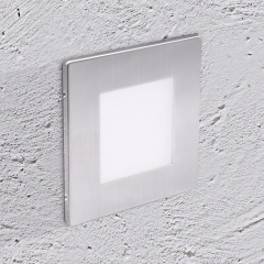 LED Aussen Wandeinbauleuchte outdoor Edelstahl Wandeinbaustrahler Treppenlicht mit Unterputzkasten Form:WB31 IP65 230V neutralwei