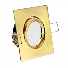 LED Einbaustrahler quadratisch schwenkbar Gold Messing Optik