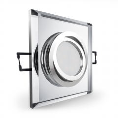 LED Glas Einbaustrahler quadratisch schwenkbar klar