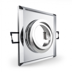 LED Glas Einbaustrahler quadratisch schwenkbar klar