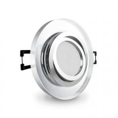 LED Glas Einbaustrahler rund schwenkbar klar