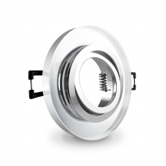 LED Glas Einbaustrahler rund schwenkbar klar