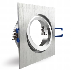 LED Einbaustrahler quadratisch schwenkbar Aluminium geschliffen