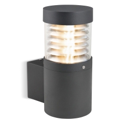 LED Wandleuchte Anthrazit, Wandlampe, Auenleuchte, 1-Flammig, Aluminium, E27-230V, (Form:WA21)