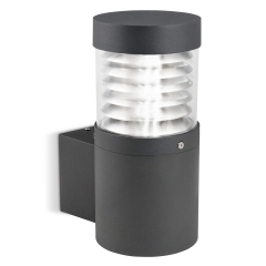 LED Wandleuchte Anthrazit, Wandlampe, Auenleuchte, 1-Flammig, Aluminium, E27-230V, (Form:WA21)