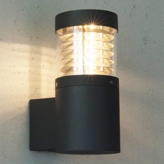 LED Wandleuchte Anthrazit, Wandlampe, Auenleuchte, 1-Flammig, Aluminium, E27-230V, (Form:WA21)