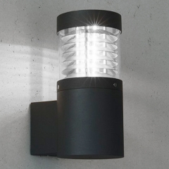 LED Wandleuchte Anthrazit, Wandlampe, Auenleuchte, 1-Flammig, Aluminium, E27-230V, (Form:WA21)