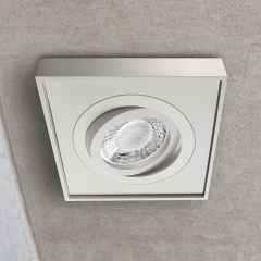 LED Aufbau Einbaustrahler quad wei� schwenkbar