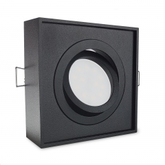 LED Aufbau Einbaustrahler quad schwarz schwenkbar