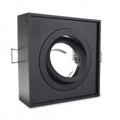 LED Aufbau Einbaustrahler quad schwarz schwenkbar