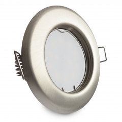 LED Einbaustrahler rund Edelstahl gebrstet