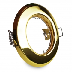 LED Einbaustrahler rund Gold Messing Optik