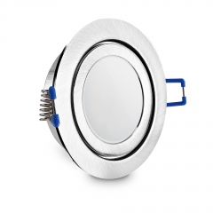 LED Einbaustrahler Feuchtraum IP44 rund Edelstahl geb�rstet