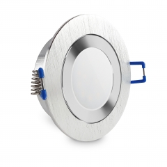 LED Einbaustrahler Feuchtraum IP44 rund Aluminium geschliffen
