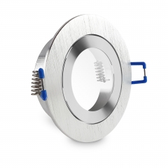 LED Einbaustrahler Feuchtraum IP44 rund Aluminium geschliffen