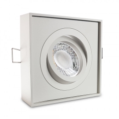 LED Aufbau Einbaustrahler quad wei� schwenkbar geringe Einbautiefe 19mm 230V