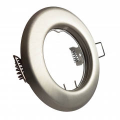 LED Einbaustrahler flach rund Edelstahl geb�rstet geringe Einbautiefe 29mm 230V