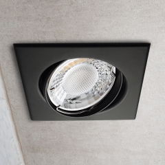 LED Einbaustrahler flach quad schwenkbar schwarz geringe Einbautiefe 38mm 230V