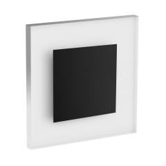 LED Wandeinbaustrahler Treppenlicht Wandeinbauleuchte warmwei flach Satinglas quadratisch WB1B