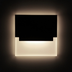 LED Wandeinbaustrahler Treppenlicht Wandeinbauleuchte warmwei� flach Satinglas quadratisch WB3B