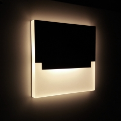LED Wandeinbaustrahler Treppenlicht Wandeinbauleuchte warmwei� flach Satinglas quadratisch WB3B