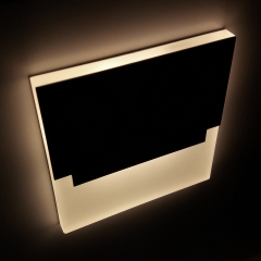 LED Wandeinbaustrahler Treppenlicht Wandeinbauleuchte warmwei� flach Satinglas quadratisch WB3B