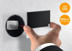 LED Wandeinbaustrahler Treppenlicht Wandeinbauleuchte neutralwei flach Satinglas quadratisch WB4B