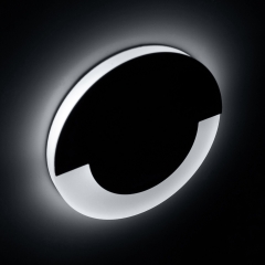 LED Wandeinbaustrahler Treppenlicht Wandeinbauleuchte neutralwei flach Satinglas rund WB6B