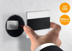 LED Wandeinbaustrahler Treppenlicht Wandeinbauleuchte warmwei flach Satinglas quadratisch WB7B