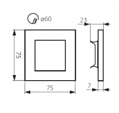 LED Set Wandeinbaustrahler schwarz neutralwei flach Satinglas quadratisch inkl. Unterputzdose und Trafo fr 230V WB2B