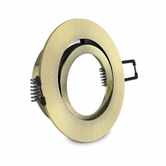 LED Einbaustrahler rund schwenkbar Altmessing