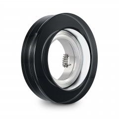 LED Glas Aufbau Einbaustrahler rund schwarz