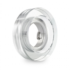 LED Glas Aufbau Einbaustrahler rund klar geringe Einbautiefe 22mm 230V